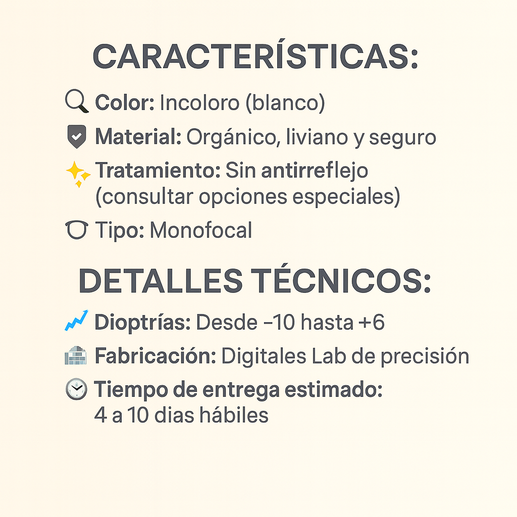 Cristales Graduados Digitales HD Blancos (laboratorio)